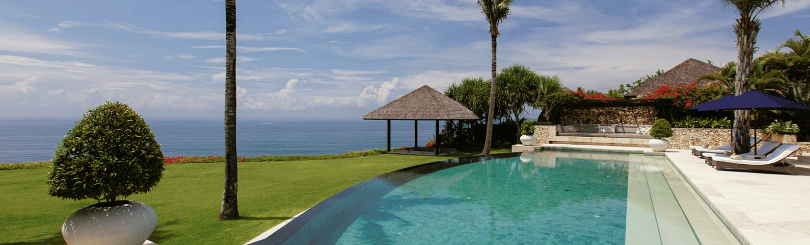 family spending time in holiday villa in Bali