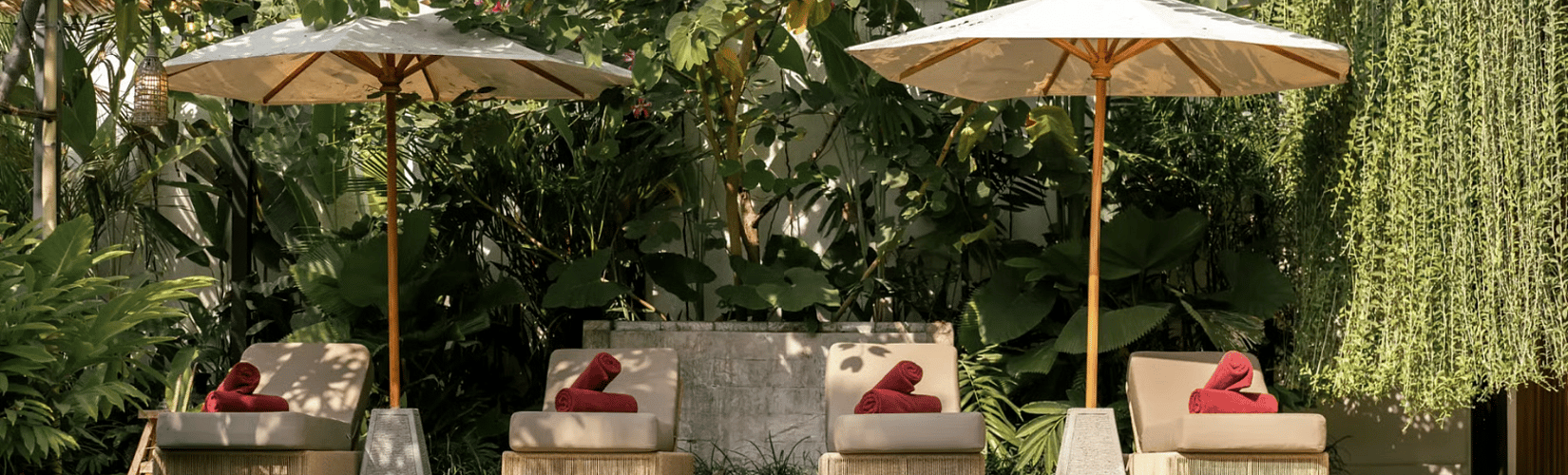 family spending time in holiday villa in Bali