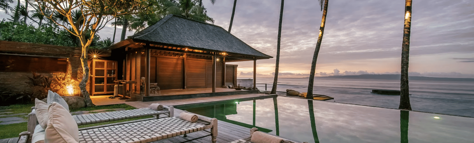 family spending time in holiday villa in Bali