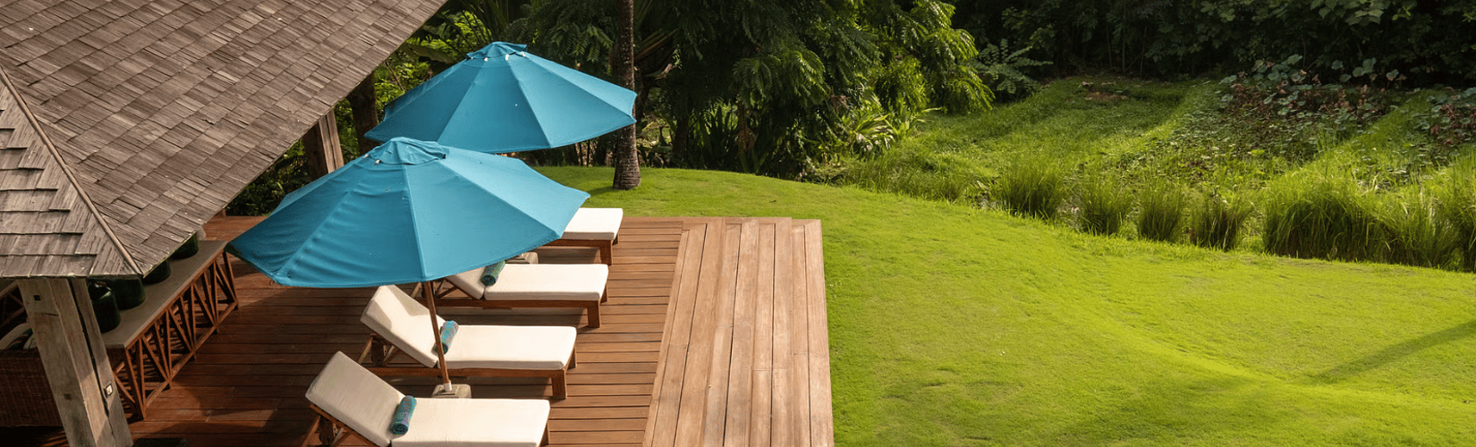 family spending time in holiday villa in Bali