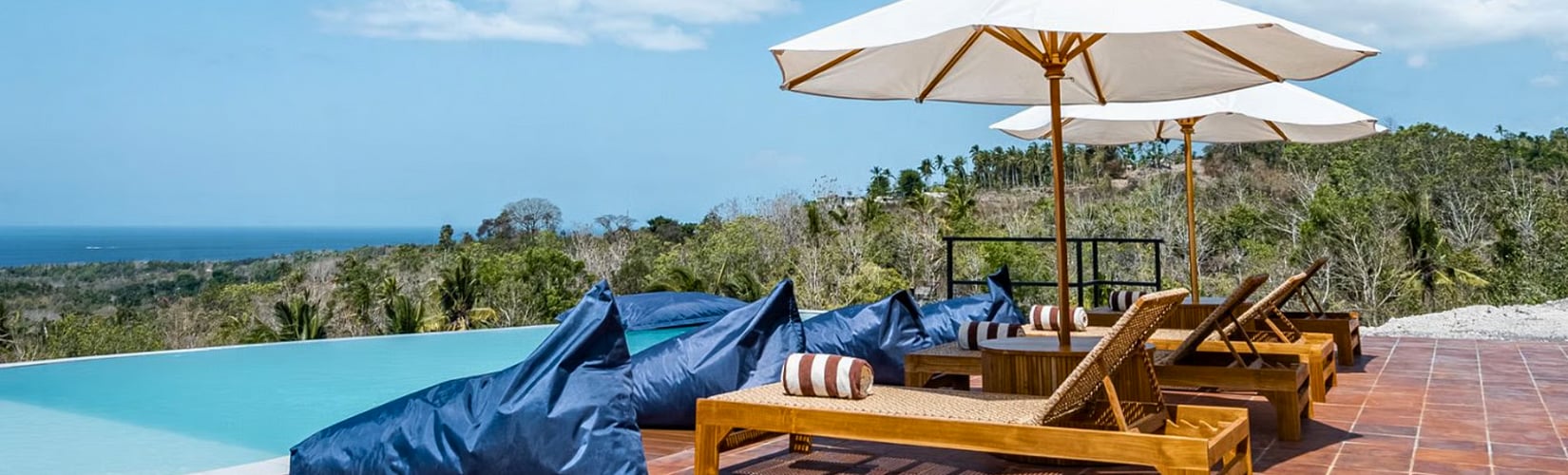 family spending time in holiday villa in Bali