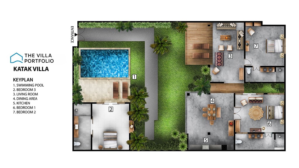 Katak Villa: Floor plan for agents