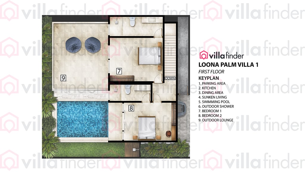 Loona Palm Villa 1: Floor plan