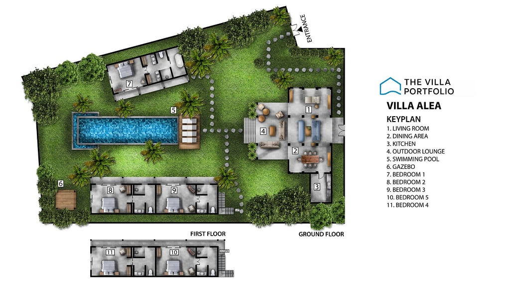 Villa Alea: Floor plan for agents