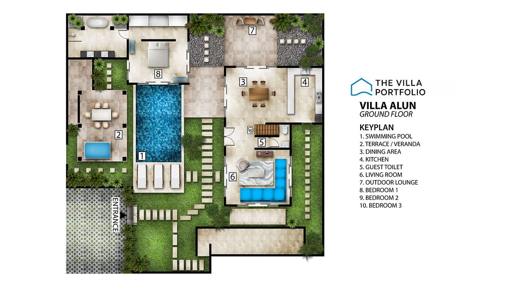 Villa Alun: Floor plan for agents