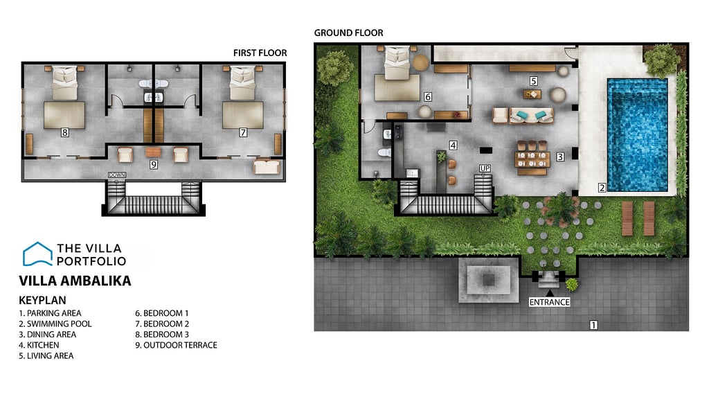 Villa Ambalika: Floor plan for agents