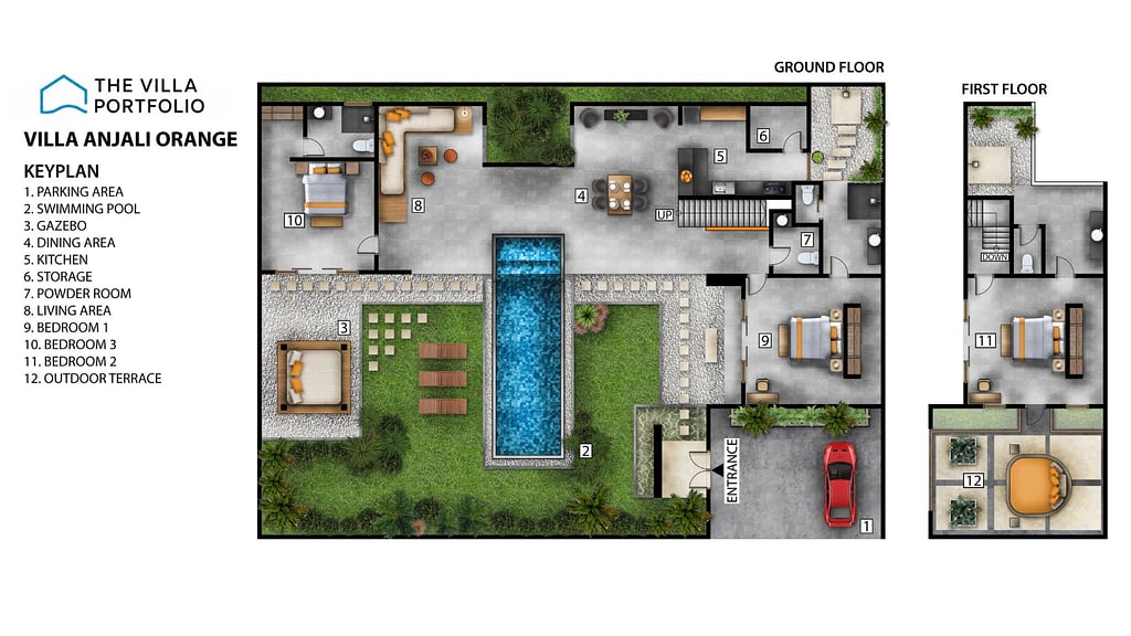 Villa Anjali Orange: Floor plan for agents