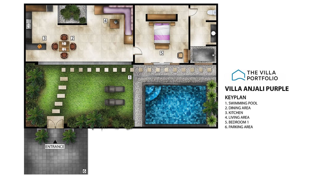 Villa Anjali Purple: Floor plan for agents