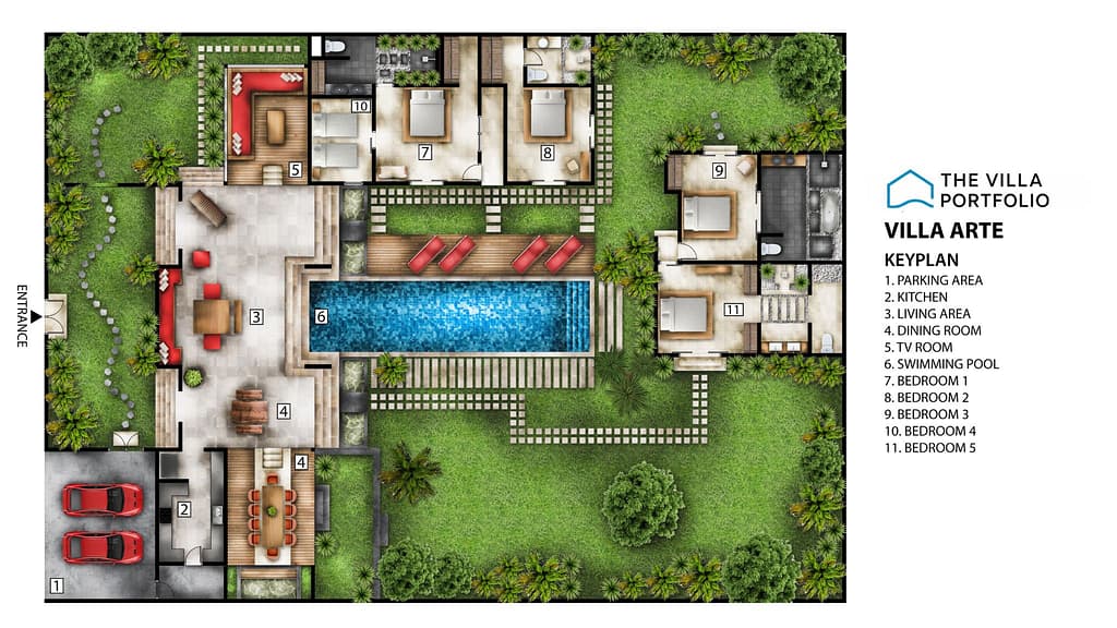 Villa Arte: Floor plan for agents