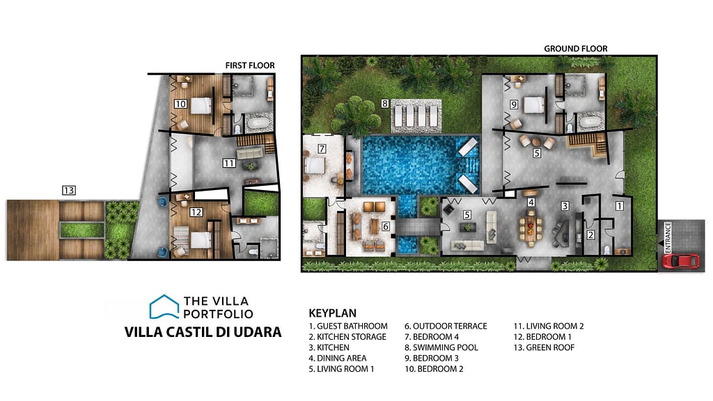 Villa Castil di Udara: Floor plan for agents