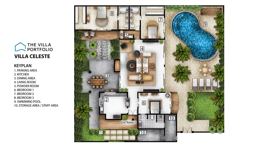 Villa Celeste: Floor plan for agents
