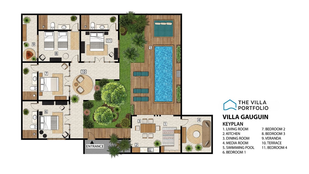 Villa Gauguin: Floor plan for agents