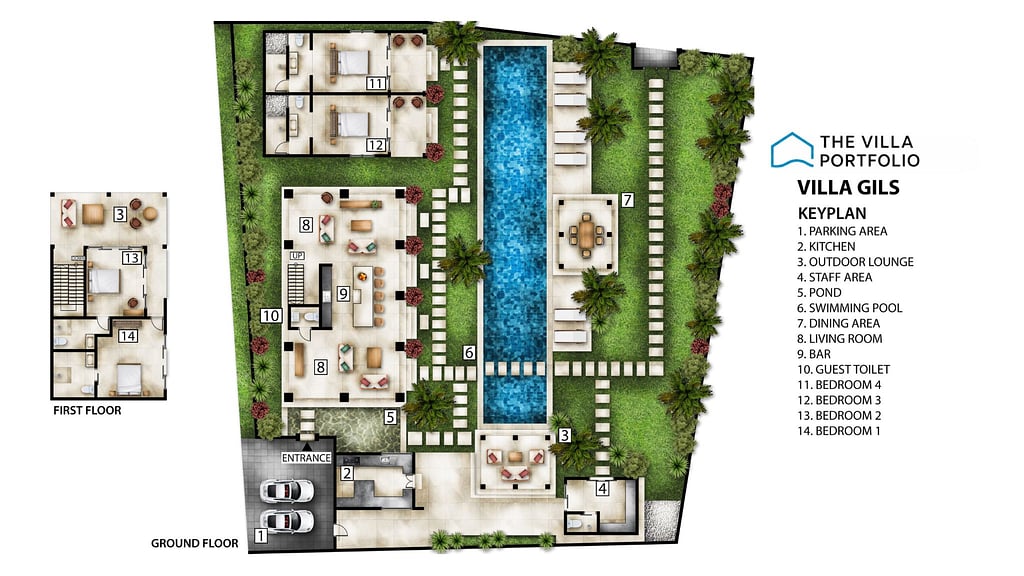 Villa Gils: Floor plan for agents