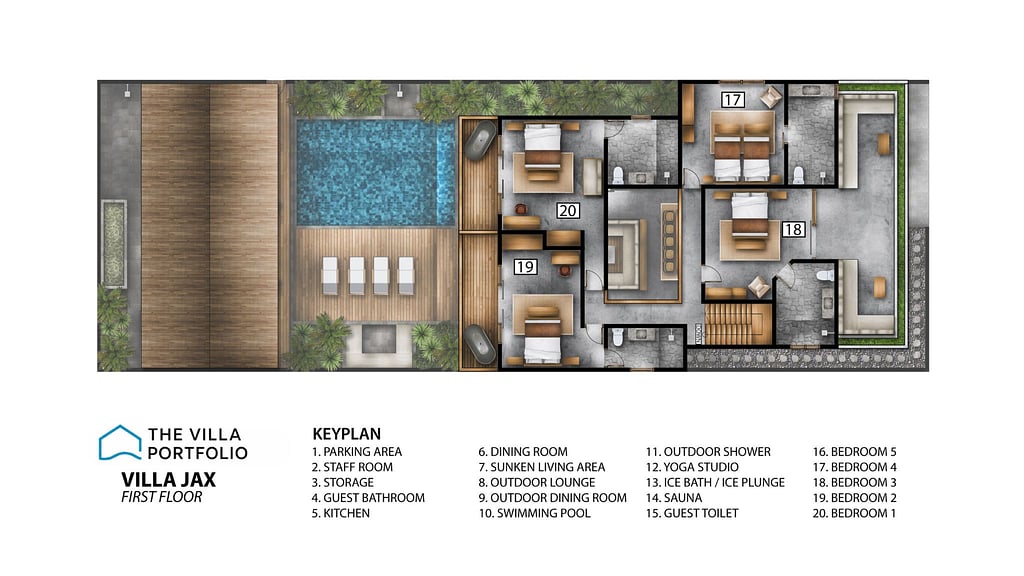 Villa Jaxé: Floor plan for agents
