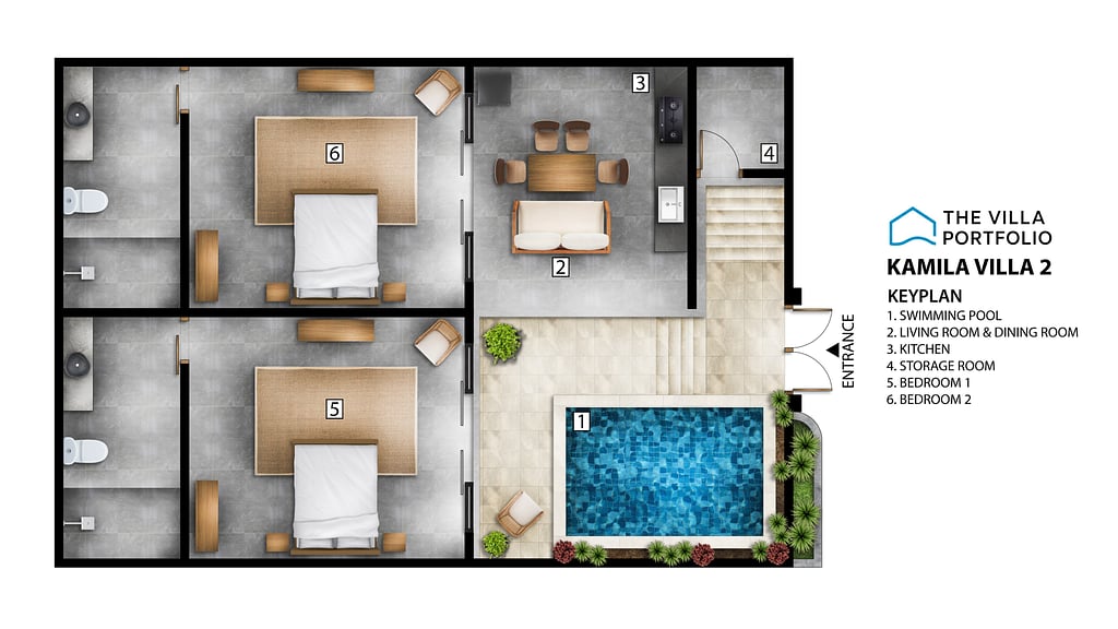 Kamila Villa 2: Floor plan for agents