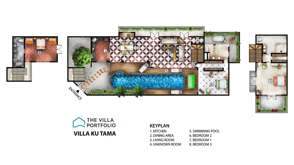 Villa Ku Tama: Floor plan for agents