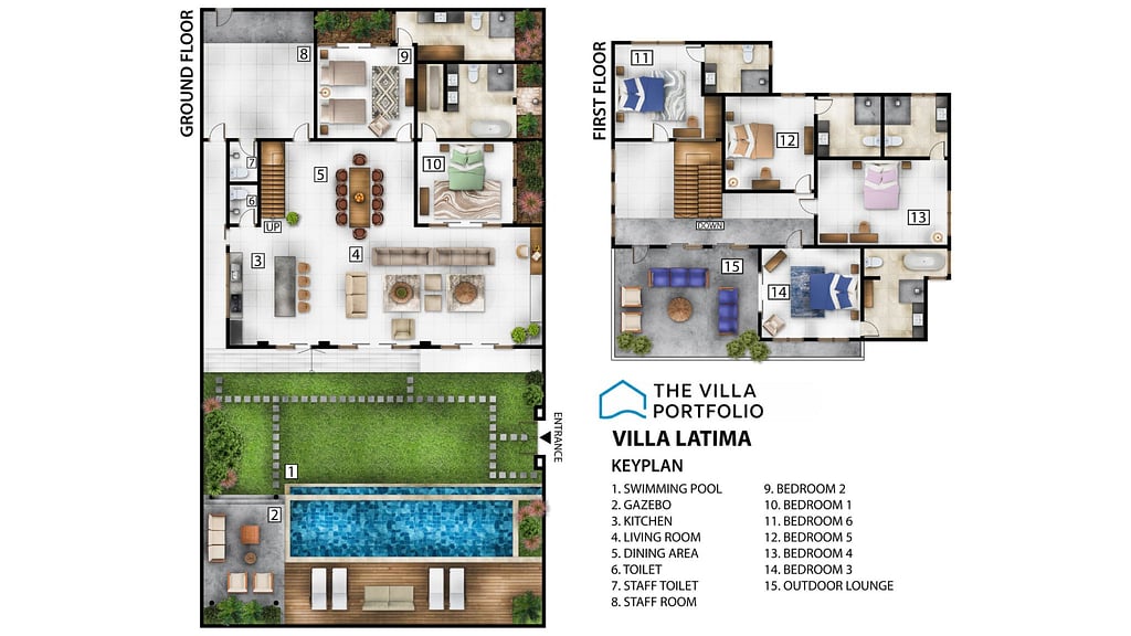 Villa Latima: Floor plan for agents