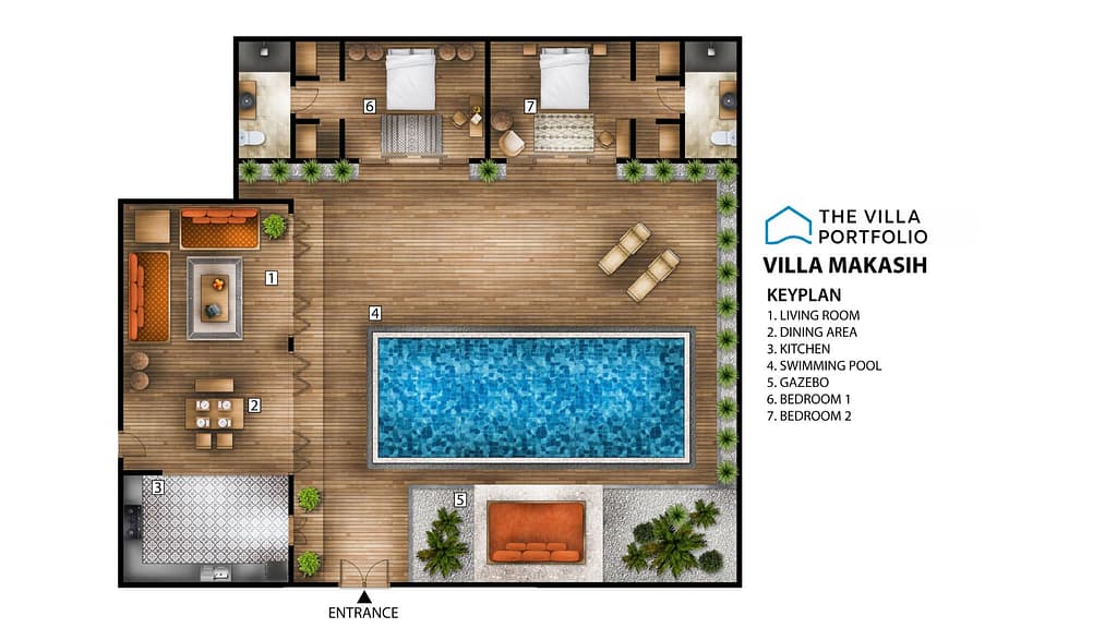 Villa Makasih: Floor plan for agents
