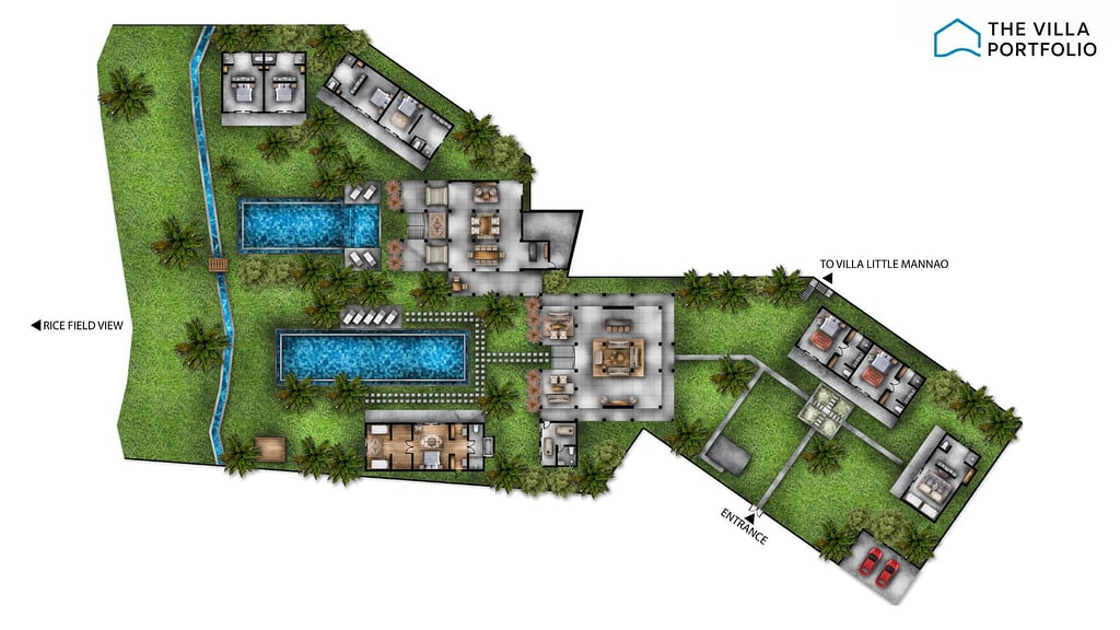 Villa Mannao: Floor plan for agents