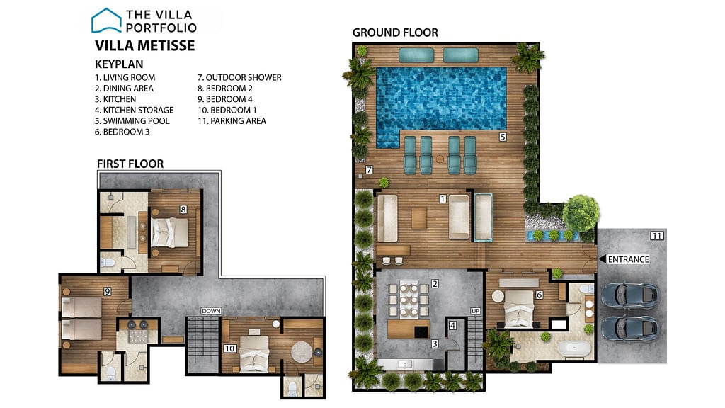 Villa Metisse: Floor plan for agents