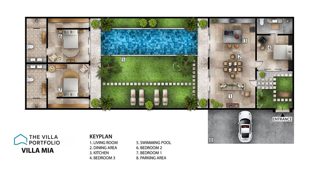 Villa Mia: Floor plan for agents