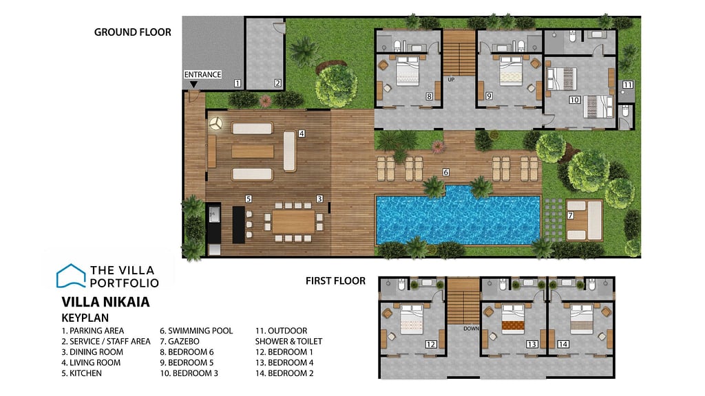 Villa Nikaia: Floor plan for agents