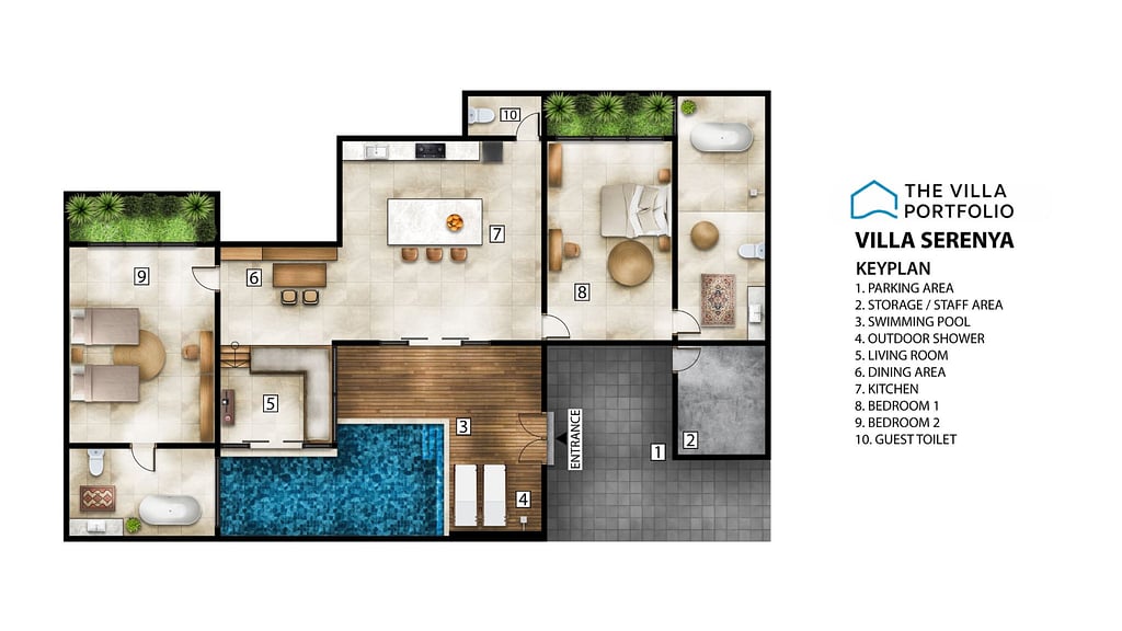Villa Serenya: Floor plan for agents