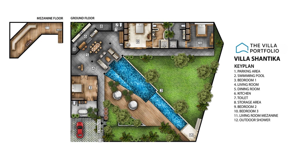 Villa Shantika: Floor plan for agents