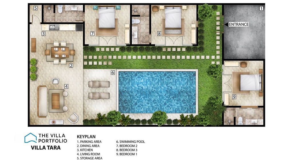 Villa Tara: Floor plan for agents