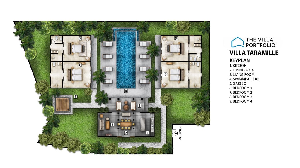 Villa Taramille: Floor plan for agents