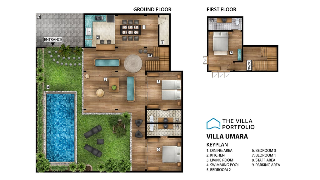 Villa Umara: Floor plan for agents