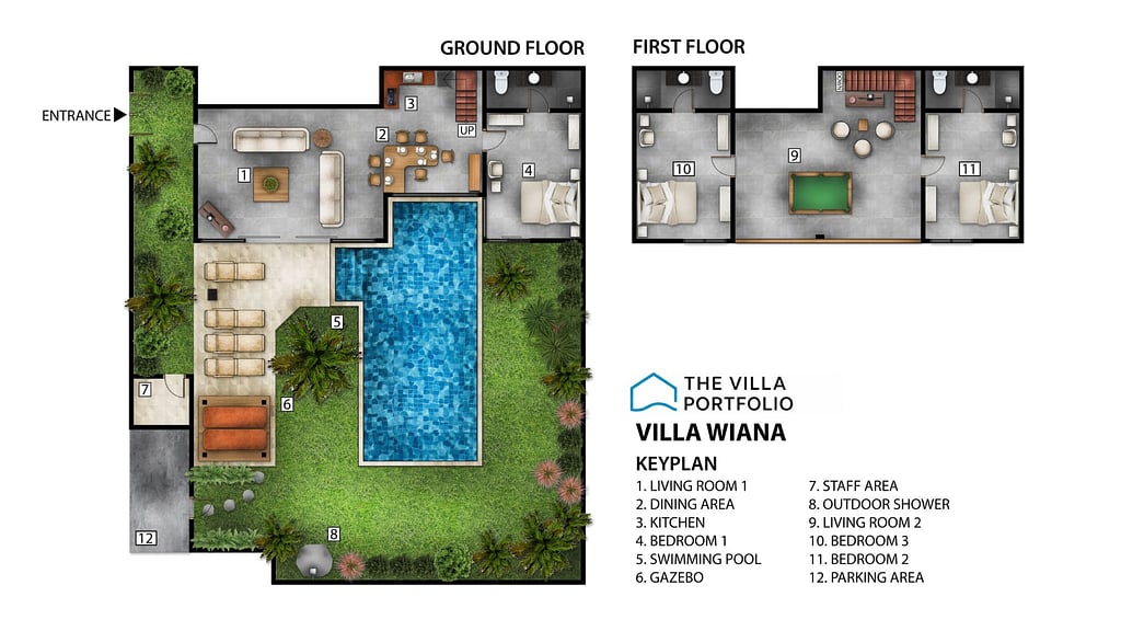 Villa Wiana: Floor plan for agents