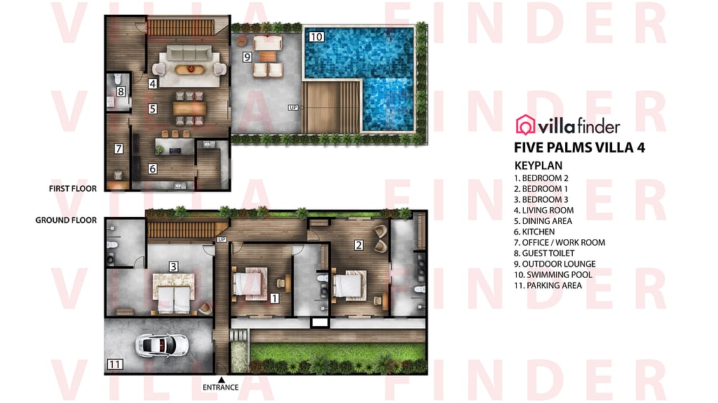 Five Palms Villa 4: Floor plan
