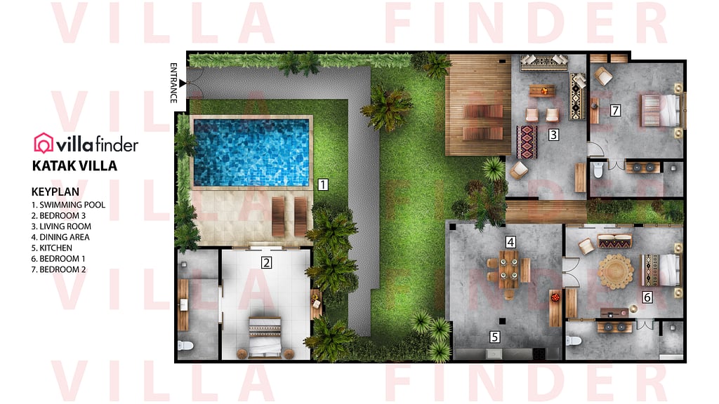 Katak Villa: Floor plan