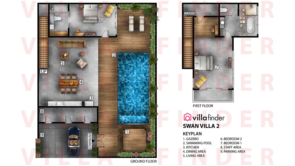 Swan Villa 2: Floor plan