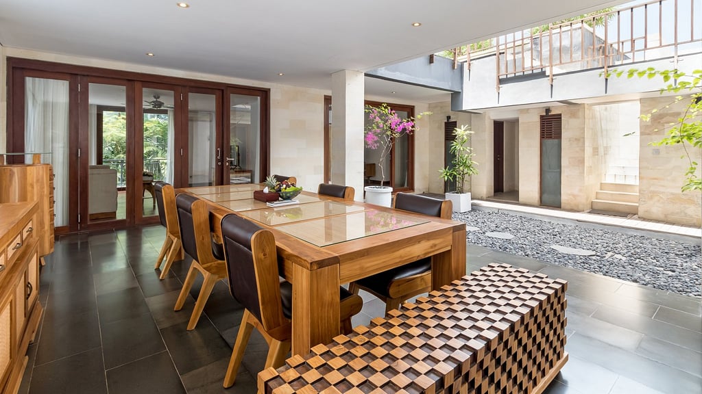 The Chands Three: Dining area