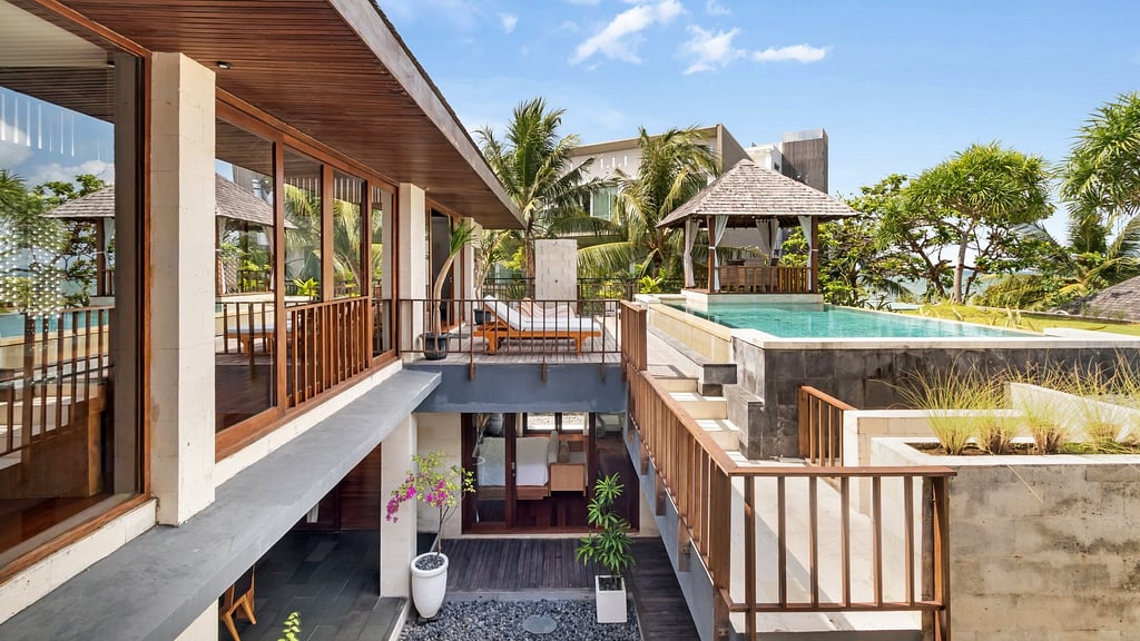 The Chands Three: Swimming pool