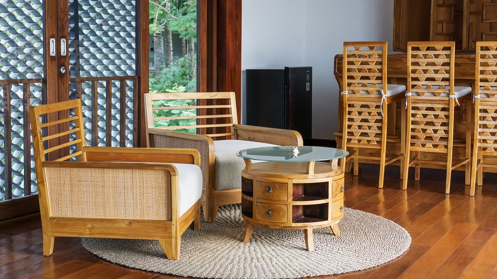 The Chands Three: Living room