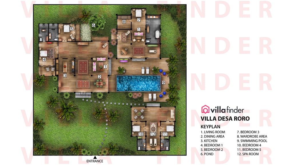Villa Desa Roro: Floor plan