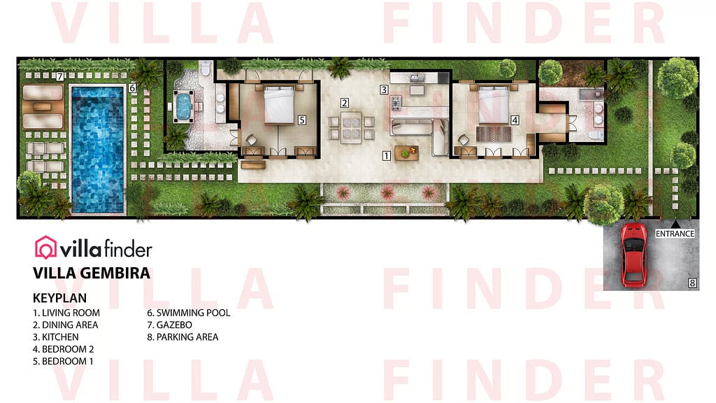 Villa Gembira: Floor plan