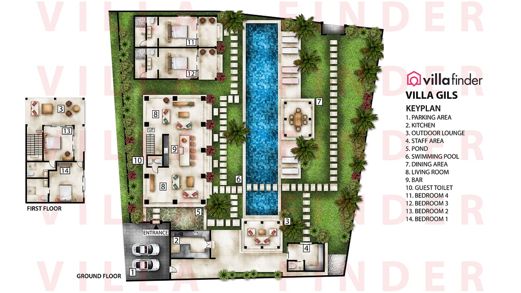Villa Gils: Floor plan