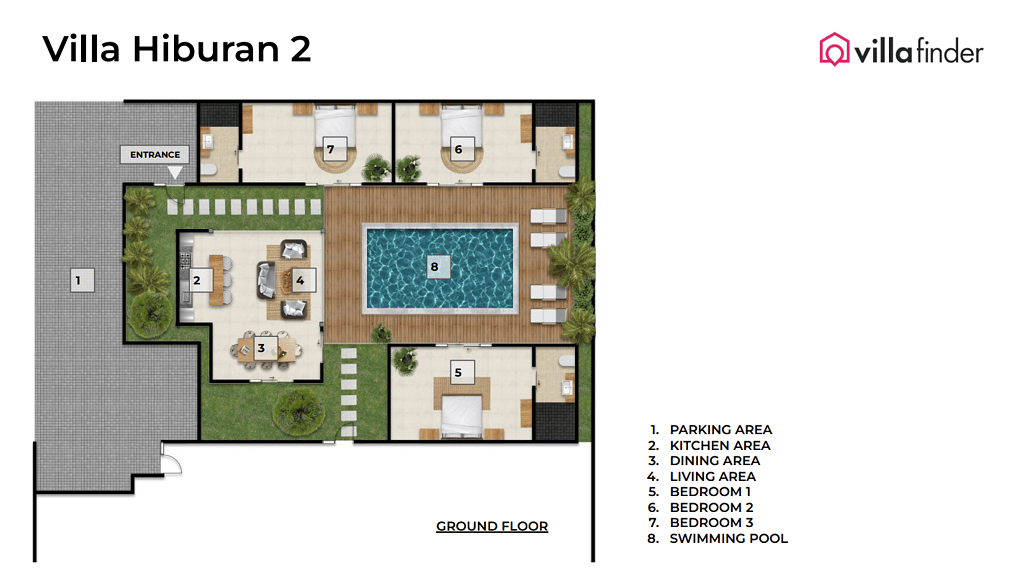 Villa Hiburan 2: Floor plan