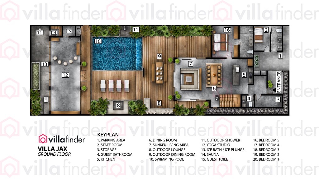 Villa Jax: Floor plan
