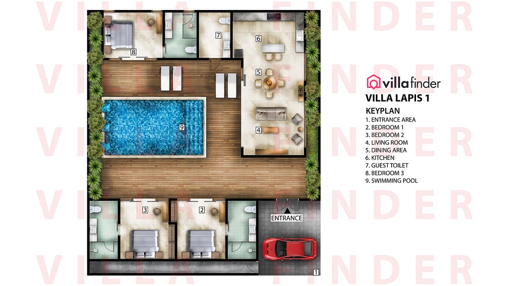 Villa Lapis 1: Floor plan