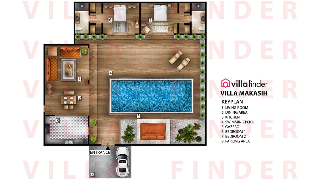 Villa Makasih: Floor plan