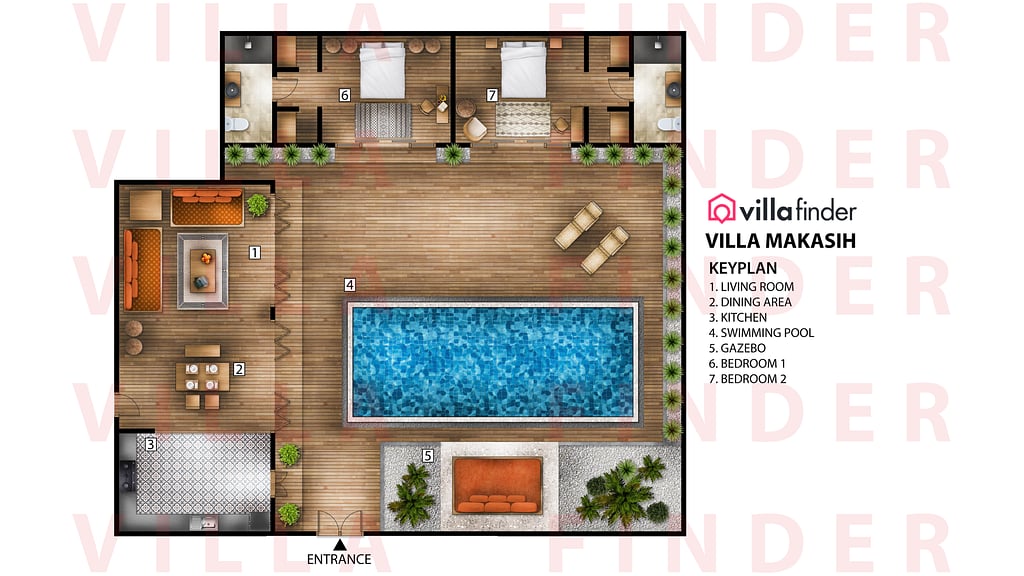 Villa Makasih: Floor plan