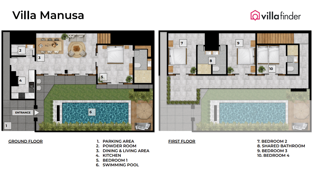 Villa Manusa: Floor plan