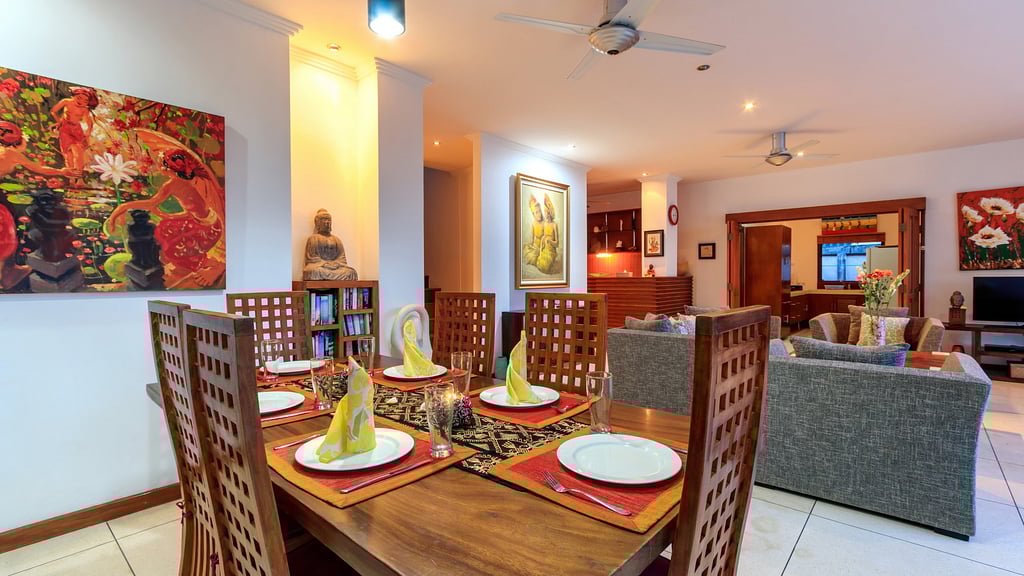 Villa Pantai Candidasa: Eethoek 1