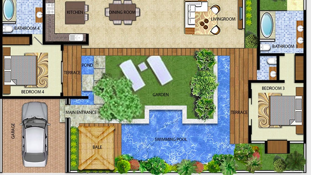 Villa Sanook: Floor plan