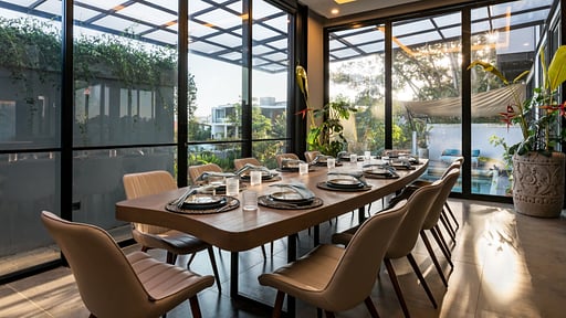 Artha Hachi Villa Dining area